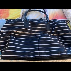 NWT A NEW DAY BLK & WHITE STRIPPED BAG. Large